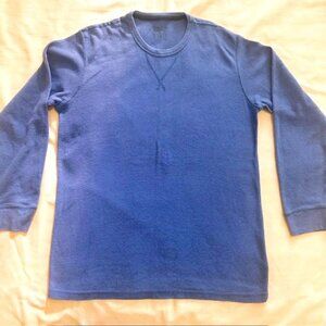 Perry Ellis Mens Long Sleeve Tee sz M Blue read